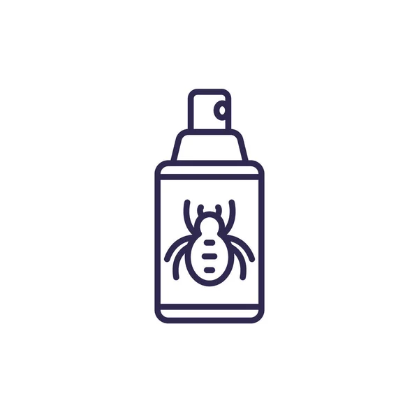 Spray de pesticida, icono de línea de insecticida — Vector de stock