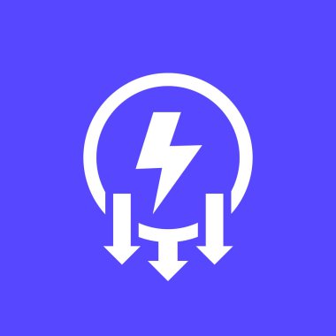 güç tüketimi simgeyi azaltır, elektrik işareti