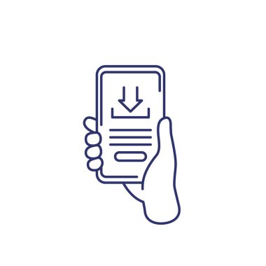 Akıllı telefonu olan uygulama satırı simgesi indir