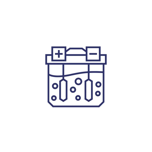 Icono de electrólisis, diseño de vectores de línea — Vector de stock