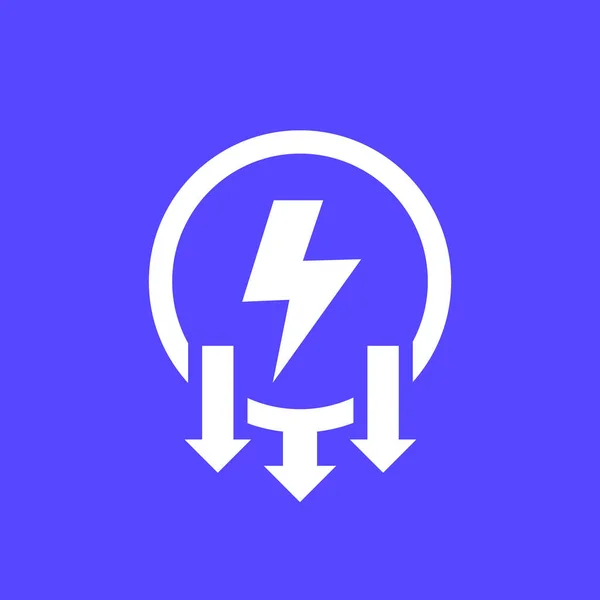 Stroomafname pictogram, elektriciteitsbord — Stockvector