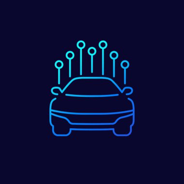 araba paylaşım çizgisi simgesi, vektör