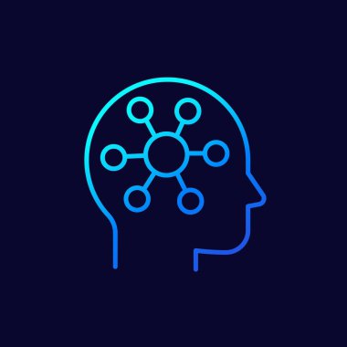 Web için psikoloji çizgi simgesi