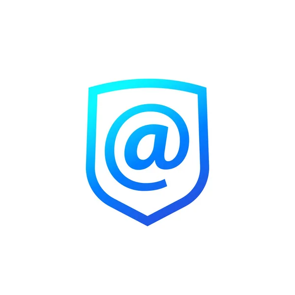 Bezpieczny e-mail, ikona ochrony poczty — Wektor stockowy