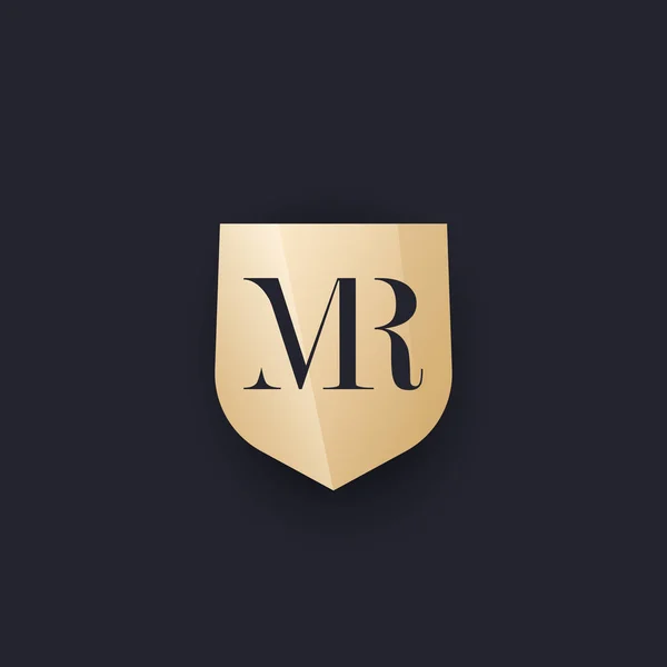 Monogramme MR avec écran, logo vectoriel — Image vectorielle