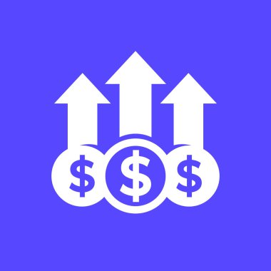 kazanç, web için gelir büyüme simgesi