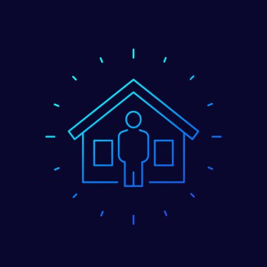 Karanlıkta ev sahibi satırı simgesi