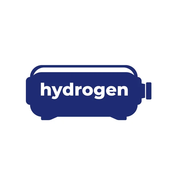 Almacenamiento de hidrógeno, icono del tanque de gas — Archivo Imágenes Vectoriales