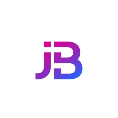 JB monogram logo tasarımı, vektör harfleri