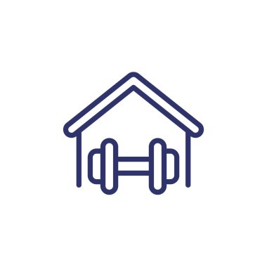 ev çalışması, spor salonu simgesi