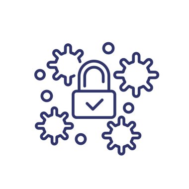 Beyazda kilitleme satırı simgesi