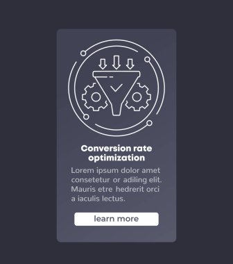 Dönüştürme oranı optimizasyonu, satış hunisi afişi