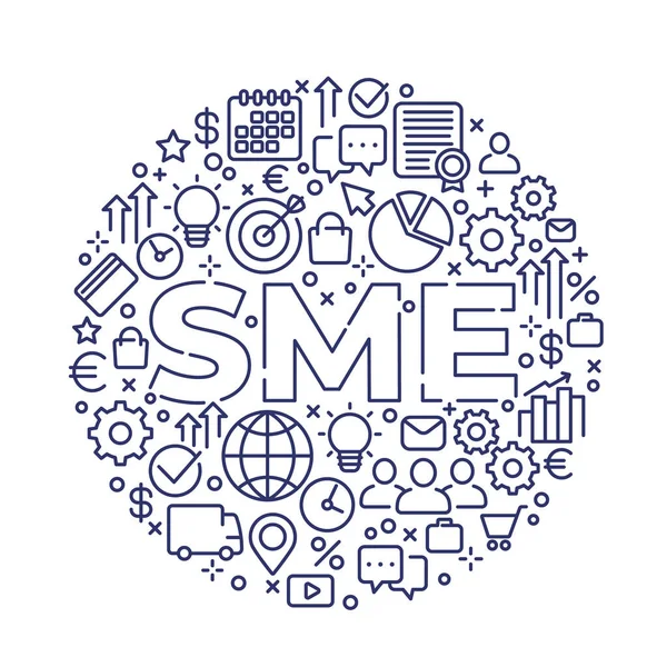 PME, petites et moyennes entreprises, art vectoriel Illustrations De Stock Libres De Droits