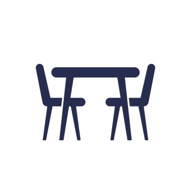 Yemek masası ve sandalyeler beyaz üzerine izole edilmiş.