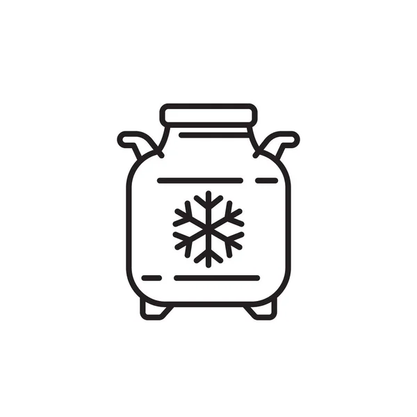 Cryobank, réservoir de stockage, icône de ligne de banque cryo Graphismes Vectoriels