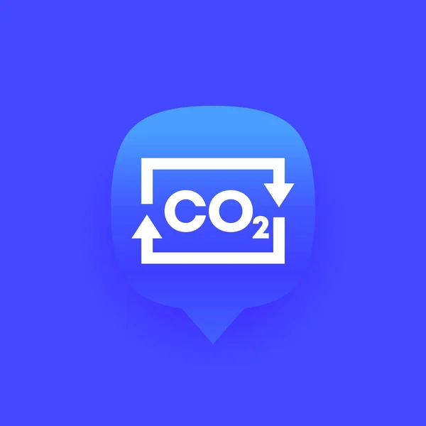 Dioxyde de carbone, icône de gaz de CO2 pour le web — Image vectorielle