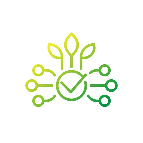 Smart farming icon, line design — Stockový vektor