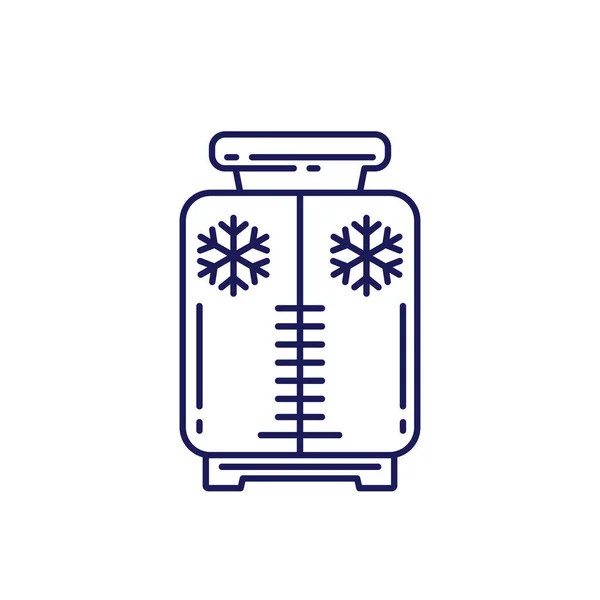 Línea de crioterapia icono con una criosauna — Archivo Imágenes Vectoriales