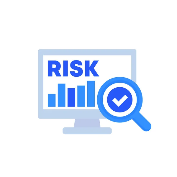 Ikone der Risikobewertung, Vektorkunst lizenzfreie Stockvektoren