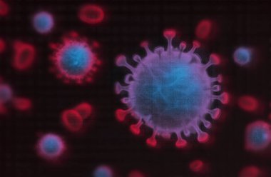Coronavirus 2019-nCov romanı Coronavirus konsepti. Mikroskop virüsü...
