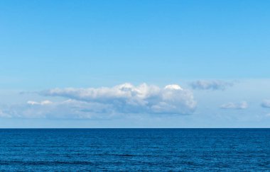 Sakin Deniz ve Mavi Gökyüzü Arkaplanı.