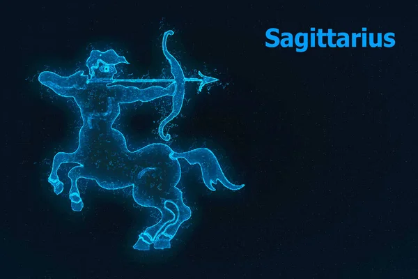 Sign Zodiac Sagittarius Centaur Shoots Bow — Stock Photo, Image