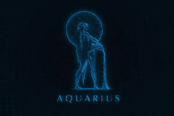 Sign Zodiac Aquarius Constellation Aquarius — Stock Photo, Image