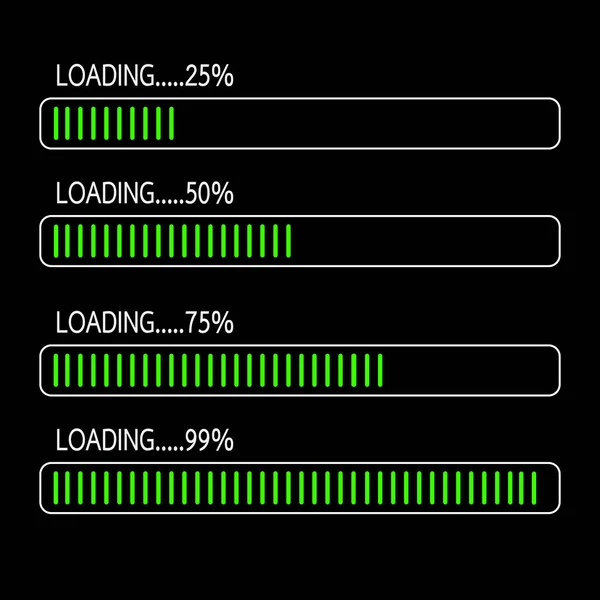 Set Vector Loading Icons Loading Bar Progress Icon Download Progress — Foto Stock