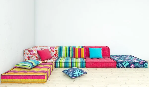 Sofa hippie — Stock Photo, Image