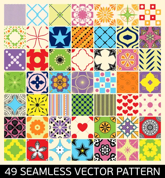 Основные RGBSeamless Patterns Background Collection.  Endless texture can be used for wallpaper, pattern fills, web page background,surface textures. Set of geometric ornaments. Royalty Free Stock Illustrations
