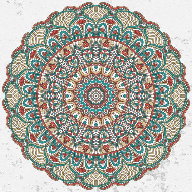 Mandala. yuvarlak süsleme desen