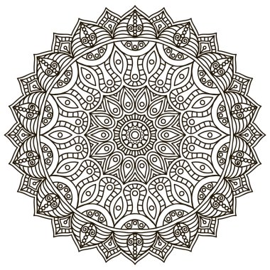 Mandala. yuvarlak süsleme desen