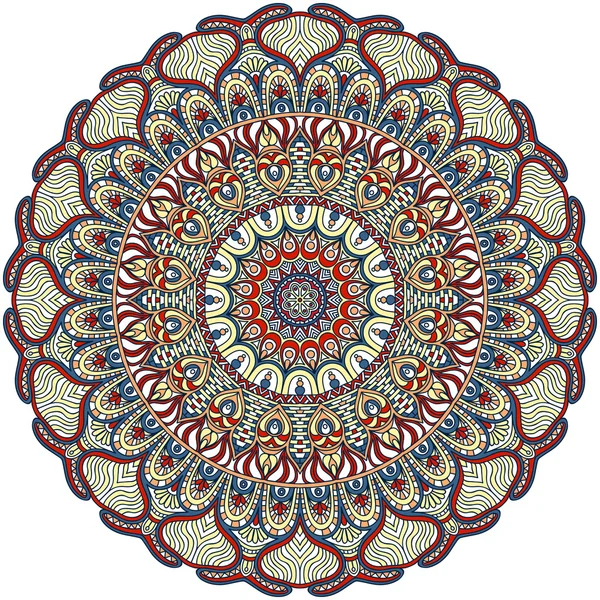 Mandala. Patrón de ornamento redondo — Vector de stock