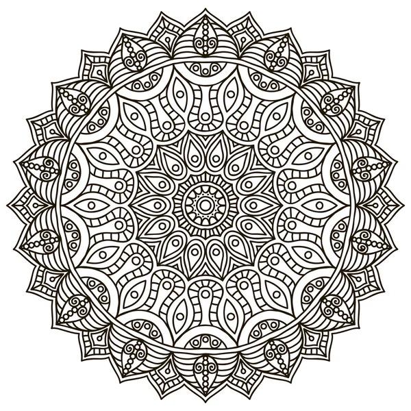 曼荼罗。圆形装饰图案 — 图库矢量图片