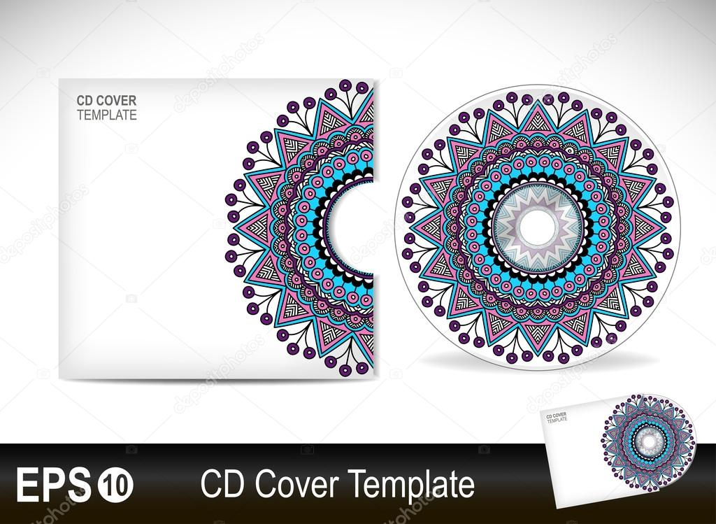 Cd cover design template.Vector illustration