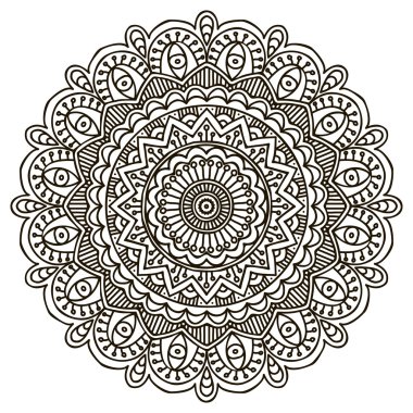 Mandala. yuvarlak süsleme desen