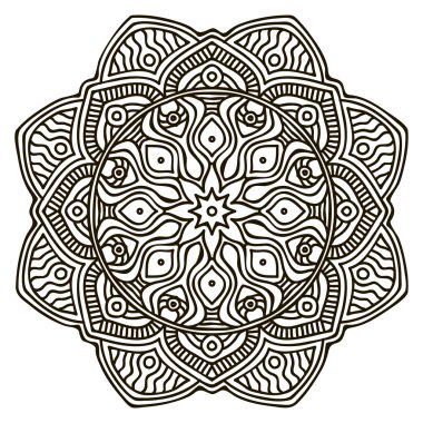 Mandala. yuvarlak süsleme desen