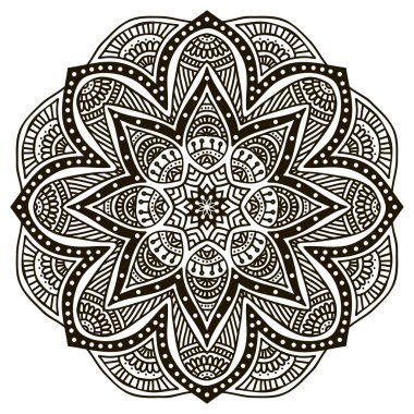 Mandala. yuvarlak süsleme desen
