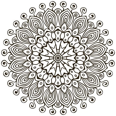 Mandala. yuvarlak süsleme desen