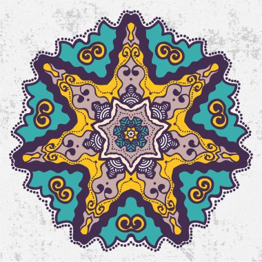 Mandala. yuvarlak süsleme desen