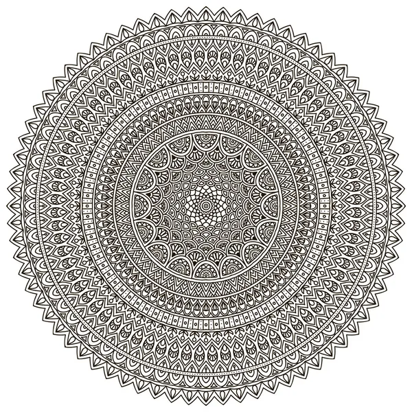 Mandala. Padrão de ornamento redondo — Vetor de Stock