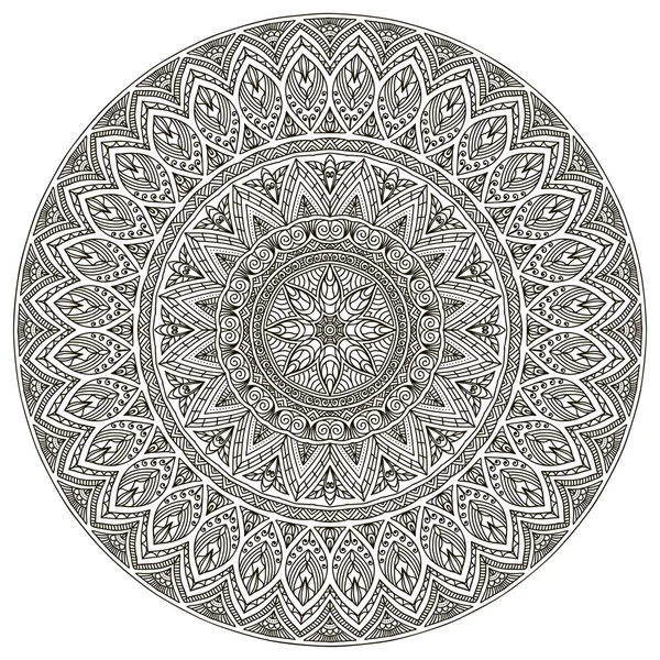 Mandala. Padrão de ornamento redondo — Vetor de Stock