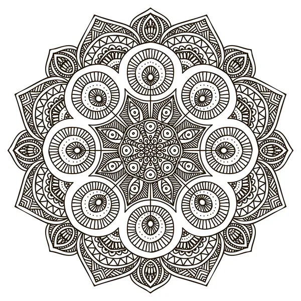 Mandala. Modèle d'ornement rond — Image vectorielle