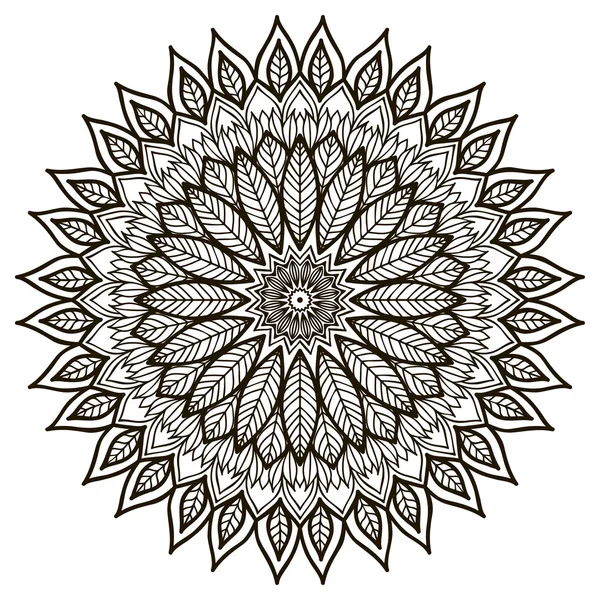 Mandala. Round Ornament Pattern — Stock Vector