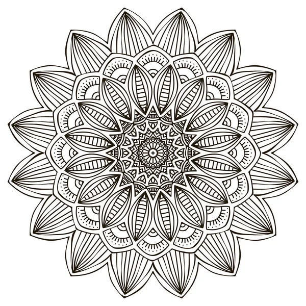 Mandala. Modèle d'ornement rond — Image vectorielle
