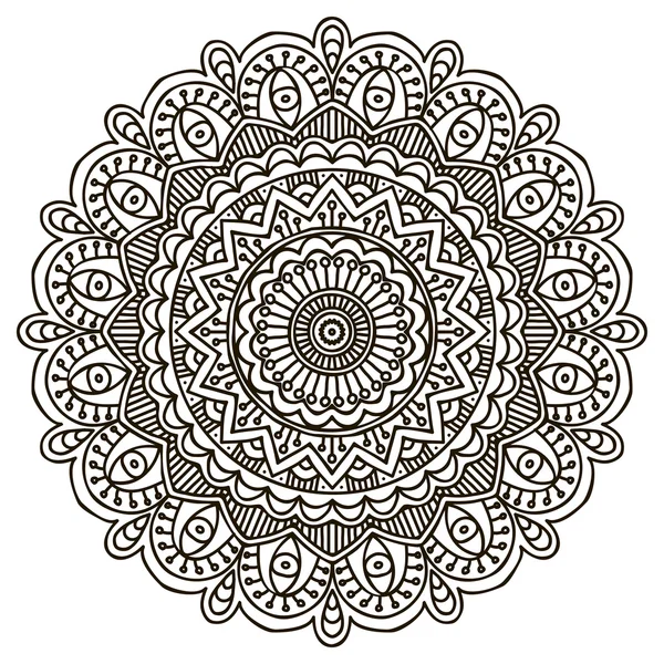 Mandala. Padrão de ornamento redondo — Vetor de Stock