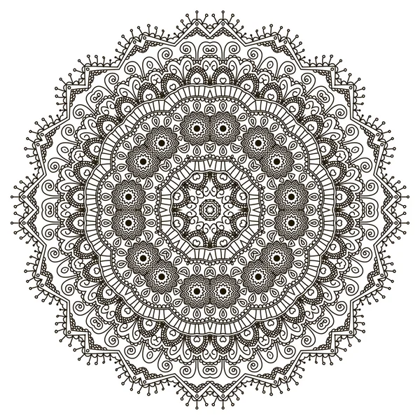 Mandala. Muster mit runden Ornamenten — Stockvektor