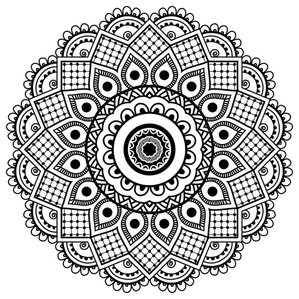 Mandala. Padrão de ornamento redondo — Vetor de Stock