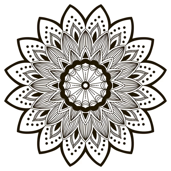 Mandala. Padrão de ornamento redondo — Vetor de Stock