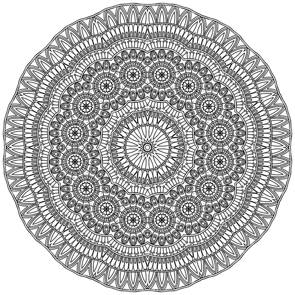 Mandala. Round Ornament Pattern — Stock Vector